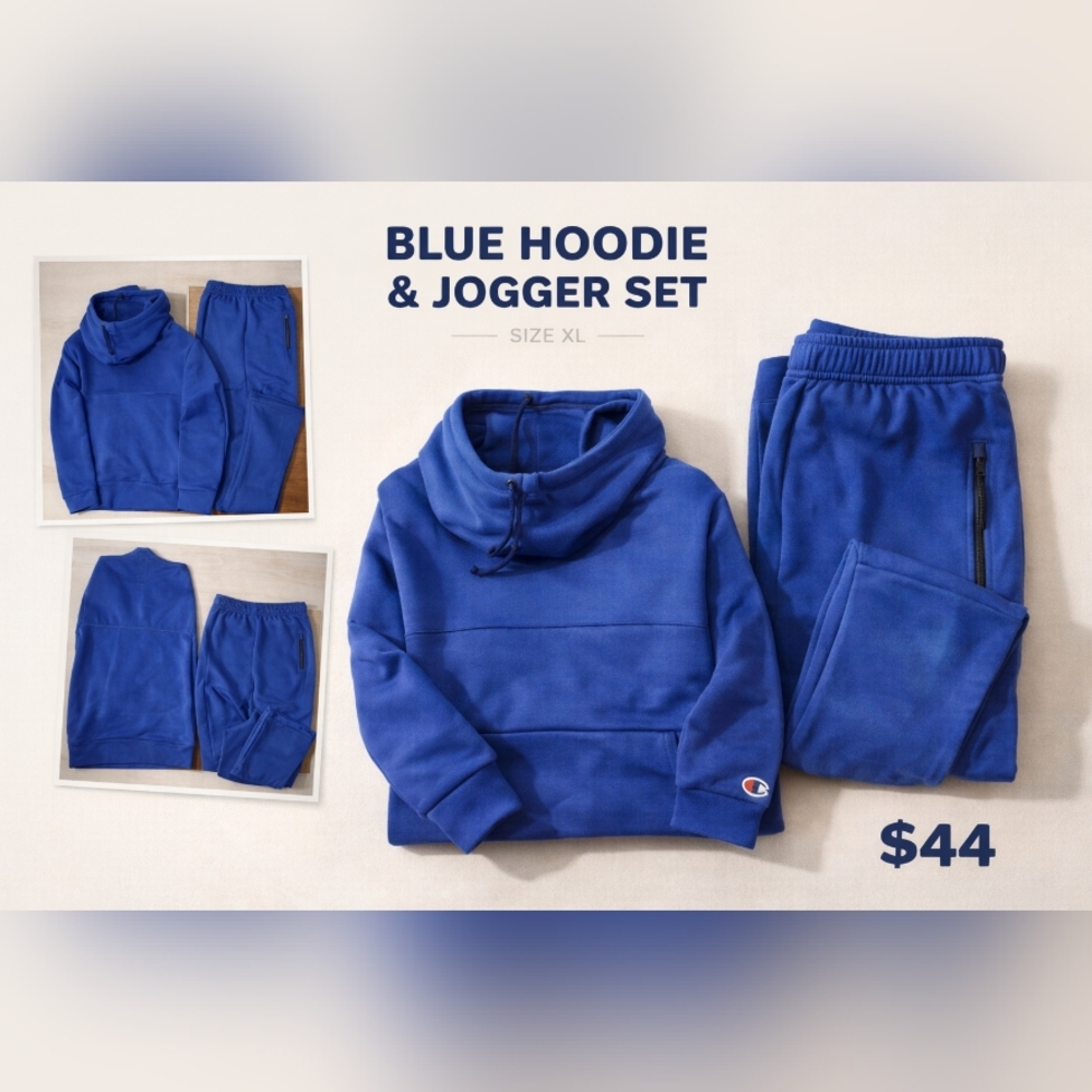 Kirklands Blue Hoodie & Jogger Set